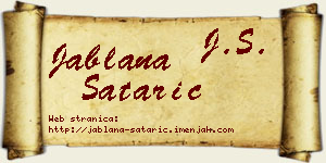 Jablana Satarić vizit kartica